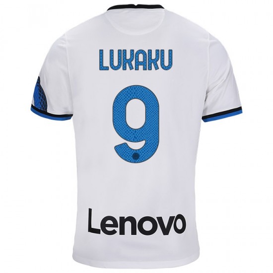 Camisola Inter de Milão Romelu Lukaku 9 Equipamento Segundo 2021-2022 Manga Curta